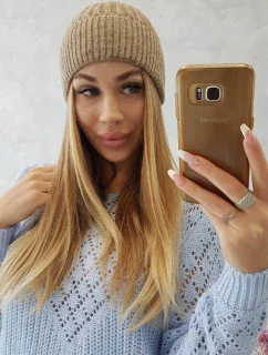 Tenká čepice Grace model 18750307 tmavě béžová - K-Fashion