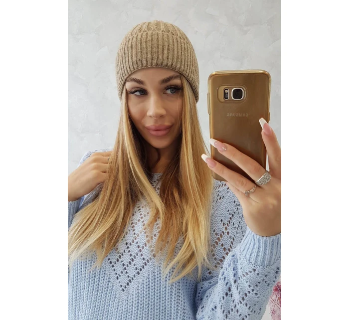 Tenká čiapka Grace K211 tmavo béžová Tenká čiapka Grace K211 tmavo béžová