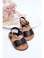 Klasyczne Dziecięce Sandały Czarne Izzy