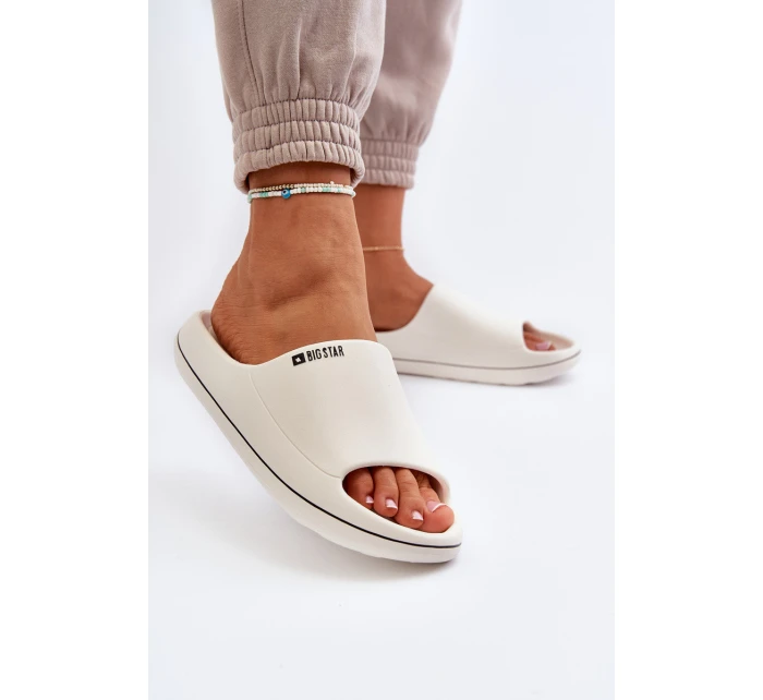 Lekkie Klapki Damskie Big Star NN274A043 Białe