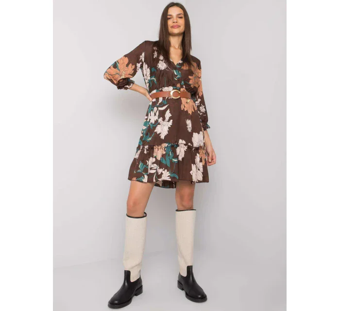 Šaty LC SK 22K model 16283452 hnědá - FPrice Šaty LC SK 22K model 16283452 hnědá - FPrice