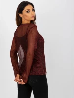 Dámska blúzka s tielkom LK KMPL 506635.54P čierna a červená - FPrice