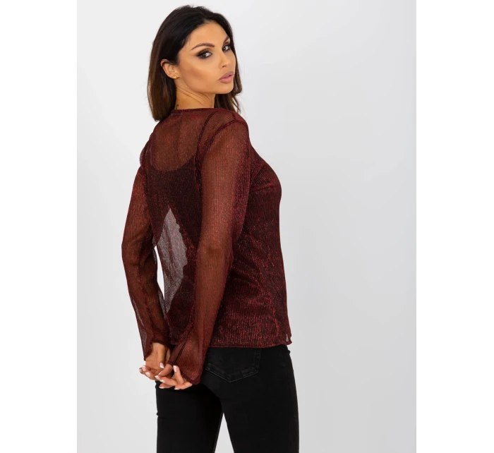 Dámska blúzka s tielkom LK KMPL 506635.54P čierna a červená - FPrice