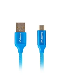 Lanberg Premium Cable CA-USBM-20CU-0010-BL (USB 2.0 - Micro USB typ B ; 1 m; farba modrá)