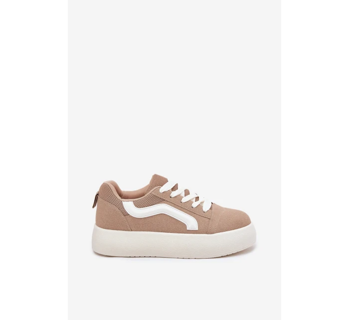 Sneakersy Damskie Na Platformie Khaki Tellnira