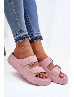 Dámské Pěnové Pantofle Na Platformě Růžové model 21697847 - EVENTO