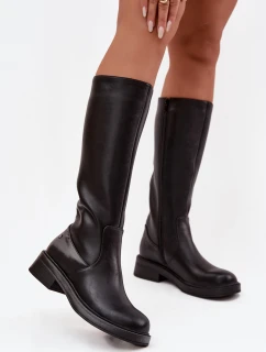 Kožené dámské kozačky vyhřívané model 21728450 Černé - Maciejka