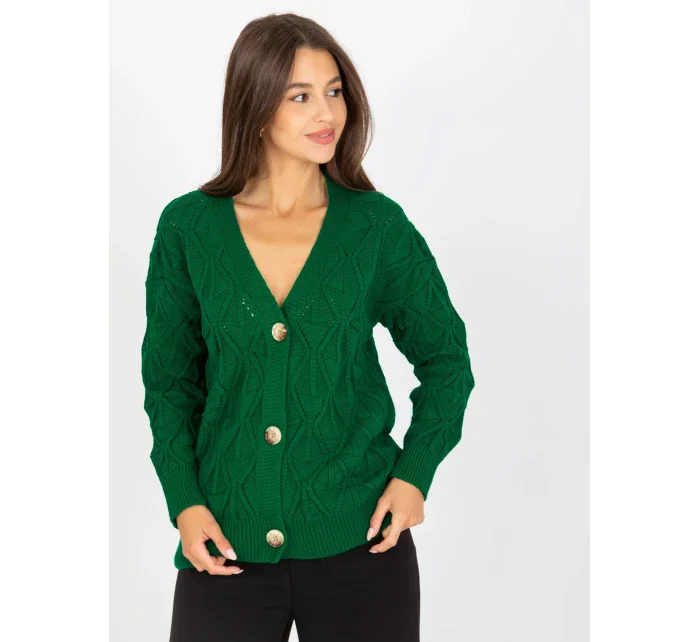 Dámsky sveter LC SW 8035 tmavo zelený