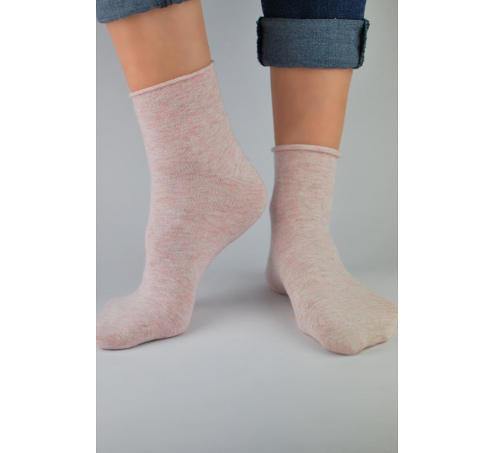 Dámske ponožky s lurexom, bez lemu SB022