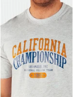 Pánské šedé tričko s potiskem Dstreet model 21973673 - FashionStreet