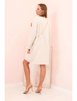 Dámská viskózová sukýnka Plus Size s model 21232409 na řetízku béžová - K-Fashion