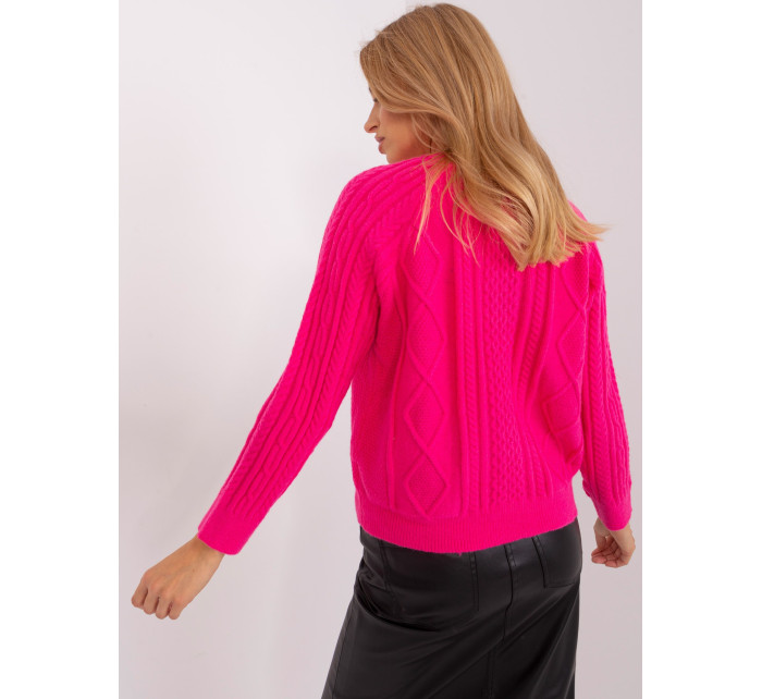 Sweter AT SW  ciemny różowy model 18955477 - FPrice