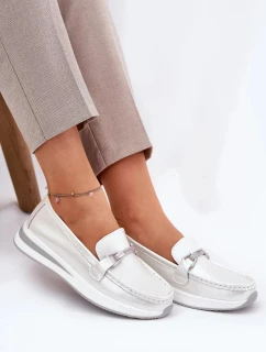 Dámske kožené mokasíny S.Barski - perleťové