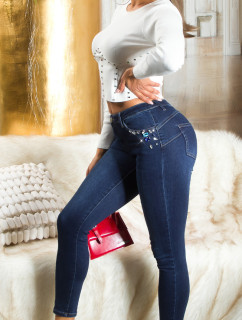Sexy Highwaist PushUp Jeans with glitter model 19636788 - Style fashion