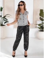 Dámské kožené kalhoty black Dstreet model 21971110 - FashionStreet