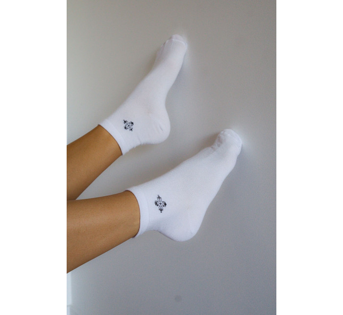 Dámske ponožky Milena 0200 Kvet, lurex 37-41