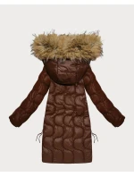 Dámská bunda v čokoládové barvě s ozdobným prošíváním model 21757942 - J.STYLE