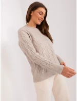 Sweter AT SW model 18884796 beżowy - FPrice Sweter AT SW model 18884796 beżowy - FPrice