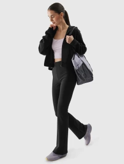 Dámská tepláková rozepínací mikina s přídavkem model 20437423  černá - 4F