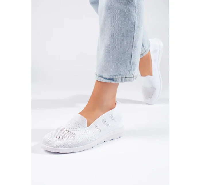 Vynikajúce biele baleríny pre ženy bez podpätku
