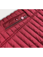 Červená dámská bunda s puntíkovanou podšívkou (SF8981)