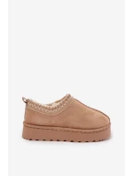 Dětské sněhule s výšivkou béžové model 21711240 - Boto