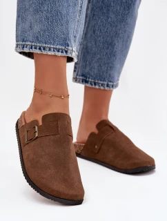 Dámské pantofle a na platformě s přezkou Selio