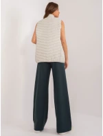 Kamizelka model 20095029 jasny beżowy - FPrice Kamizelka model 20095029 jasny beżowy - FPrice