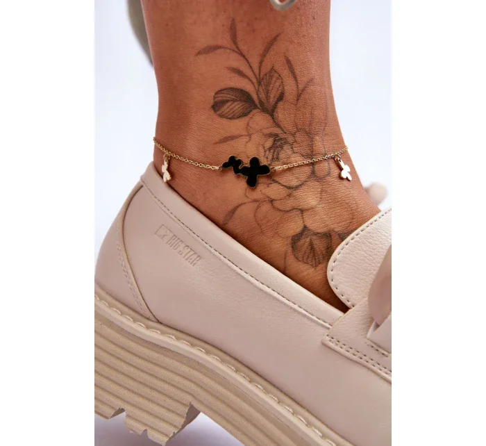 Kožené mokasínové boty Big Star Béžová Kožené mokasínové boty Big Star Béžová