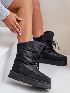 Big Star Platform Snežnice na zips OO274884 Black