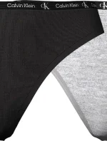 Dámske tangá 2 Pack CK96 000QD3990E BGH Black/Grey - Calvin Klein