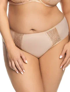 Béžové dámske nohavičky brazilky K484 PEONY