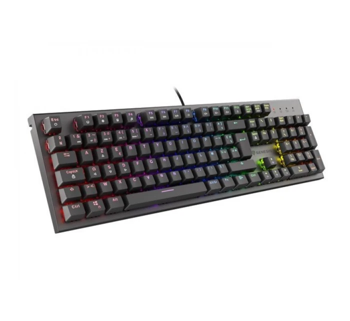 HERNÁ KLÁVESNICA GENESIS THOR 300 RGB FR PODSVIETENÁ MECHANICKÁ S ČERVENÝM SPÍNAČOM