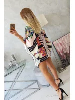 šaty s vázáním v pudrově růžové model 18746604 - K-Fashion šaty s vázáním v pudrově růžové model 18746604 - K-Fashion