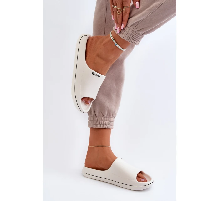 Lekkie Klapki Damskie Big Star NN274A043 Białe