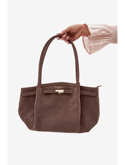 Shopper kabelka z eko semiše model 22111632 - Flora&Co