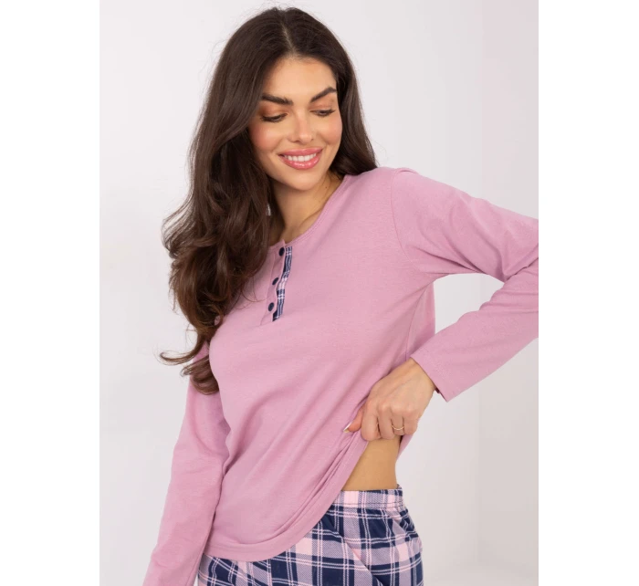 DU PI FP 004.03 tmavoružové pyžamo