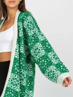 Dámsky sveter LC SW 0301 biely zelený