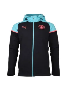 Pánska mikina Manchester City Casuals Hooded JKT M 772904 03 tm.modrá / sv.modrá - Puma