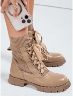 Dámské boty beige Dstreet model 21971405 - FashionStreet Dámské boty beige Dstreet model 21971405 - FashionStreet