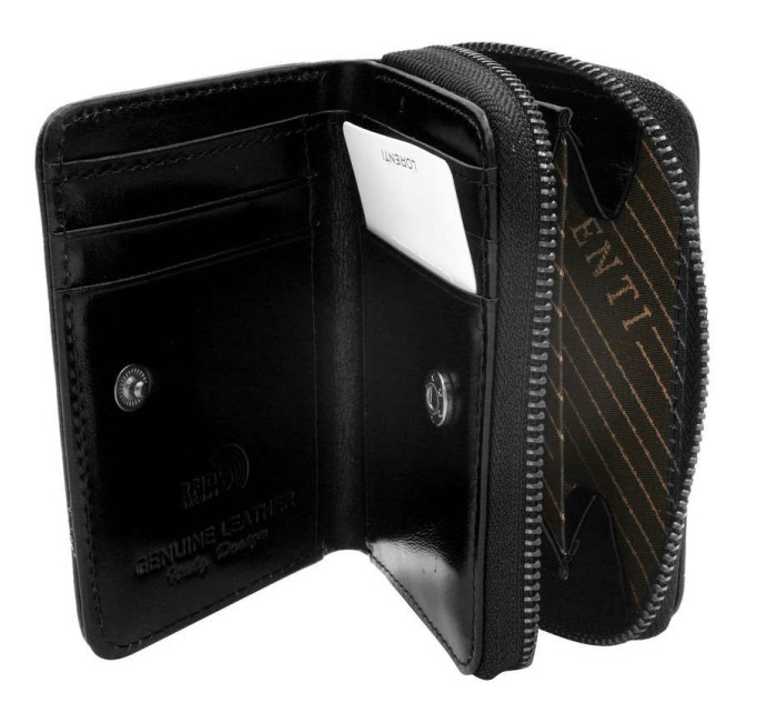 Dámske peňaženky [DH] Dámska kožená peňaženka 5157 CIS 33 čierna