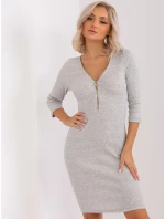 Sukienka EM SK HS 20 model 18781150 jasny szary - FPrice Sukienka EM SK HS 20 model 18781150 jasny szary - FPrice