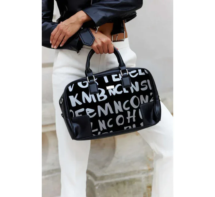 Dámská kabelka Šedá s potiskem model 18978790 - PETERSON Dámská kabelka Šedá s potiskem model 18978790 - PETERSON