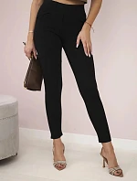 Bavlnené nohavice s mašľou v čiernej farbe - Kesi