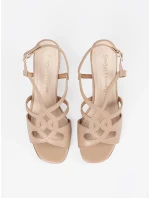 Klasické dámské sandály hnědé Obcas Klasické dámské sandály hnědé Obcas