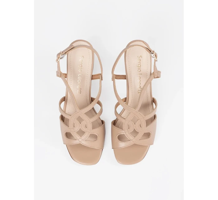 Klasické dámské sandály hnědé Obcas Klasické dámské sandály hnědé Obcas