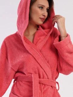 Dámsky dlhý župan s kapucňou Strawberry