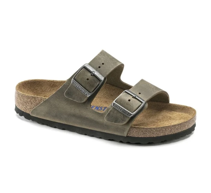 Dámske/pánske žabky Birkenstock Arizona Soft Footbed Oiled Leather Narrow Faded Khaki (1019377) Dámske/pánske žabky Birkenstock Arizona Soft Footbed Oiled Leather Narrow Faded Khaki (1019377)
