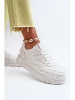 Dámské tenisky na platformě z ekokože bílé model 21657683 - Boto