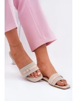 Ploché Dámské Pantofle S Páskem A Béžové model 21689551 - Boto